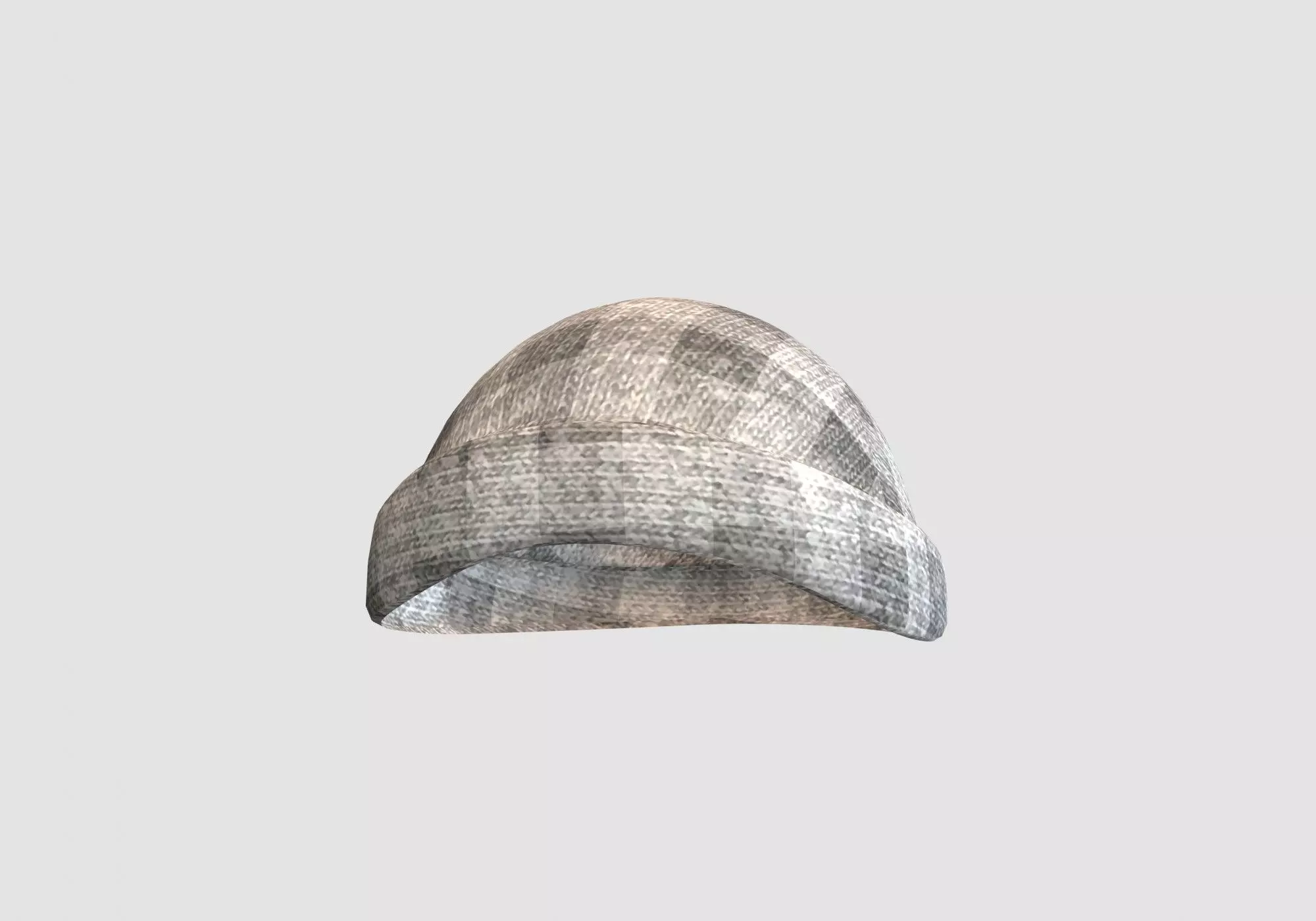 gray hat headgear 3D model_0