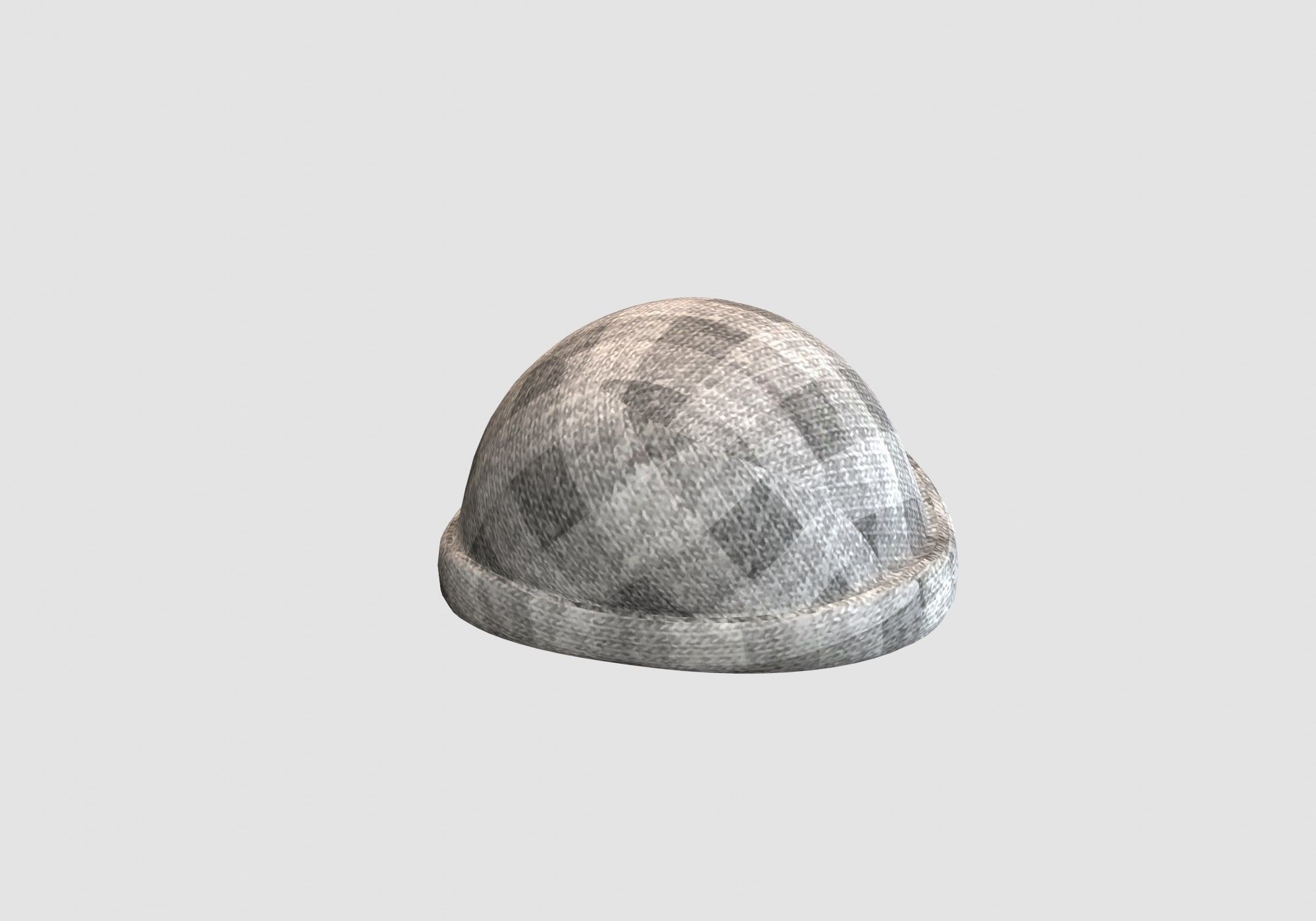 gray hat headgear 3D model_4