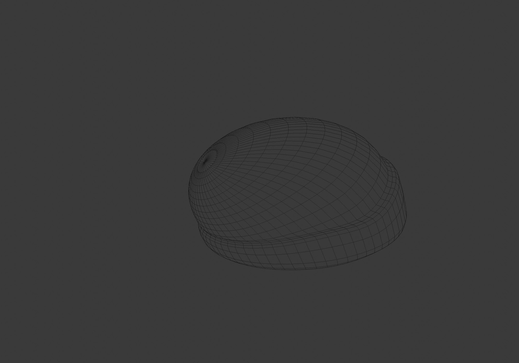 gray hat headgear 3D model_8