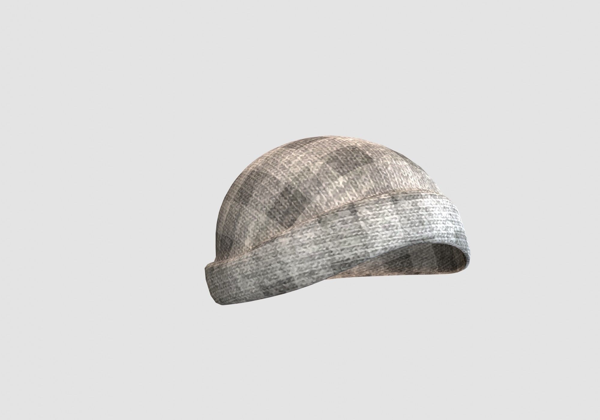 gray hat headgear 3D model_1
