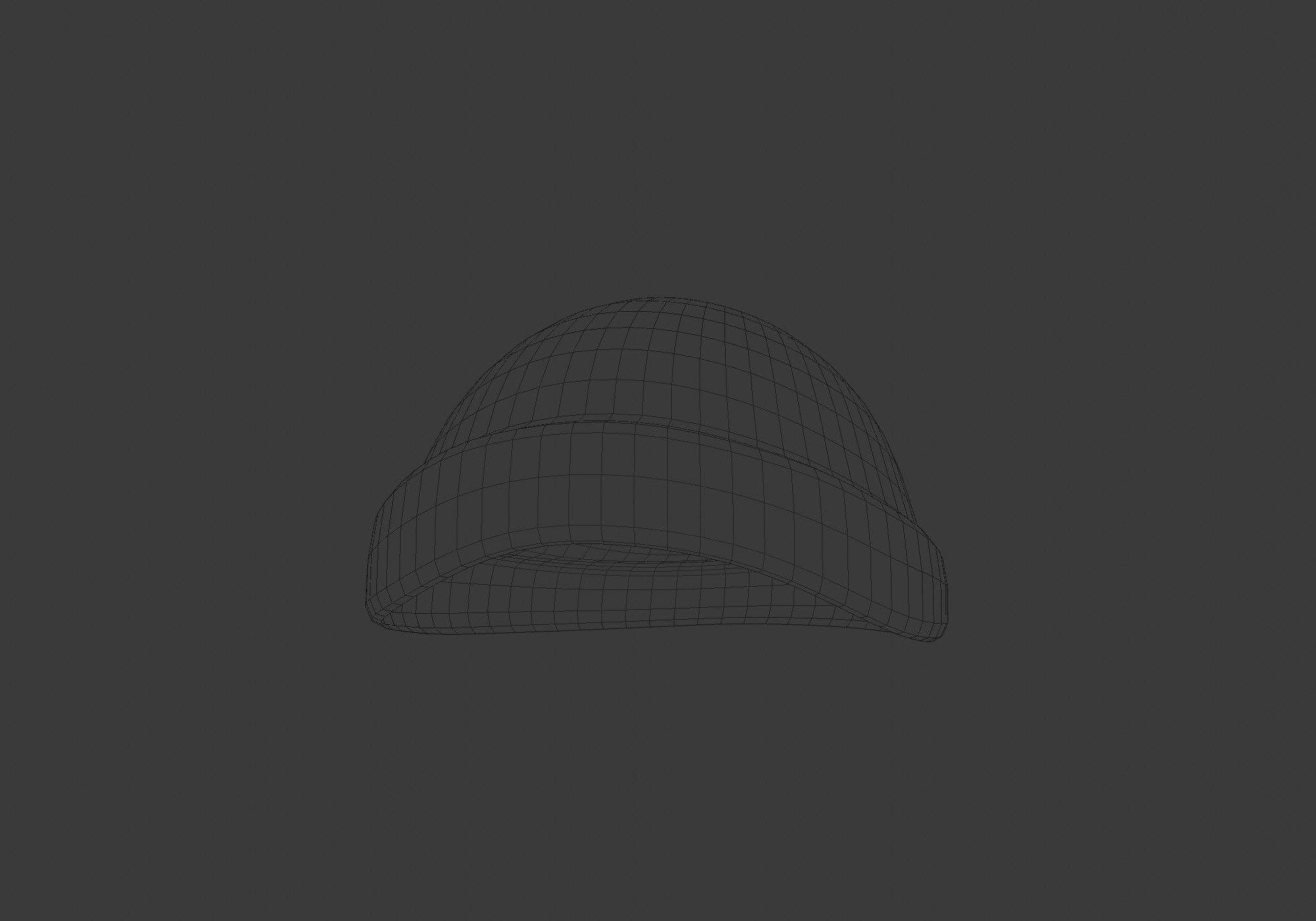 gray hat headgear 3D model_5