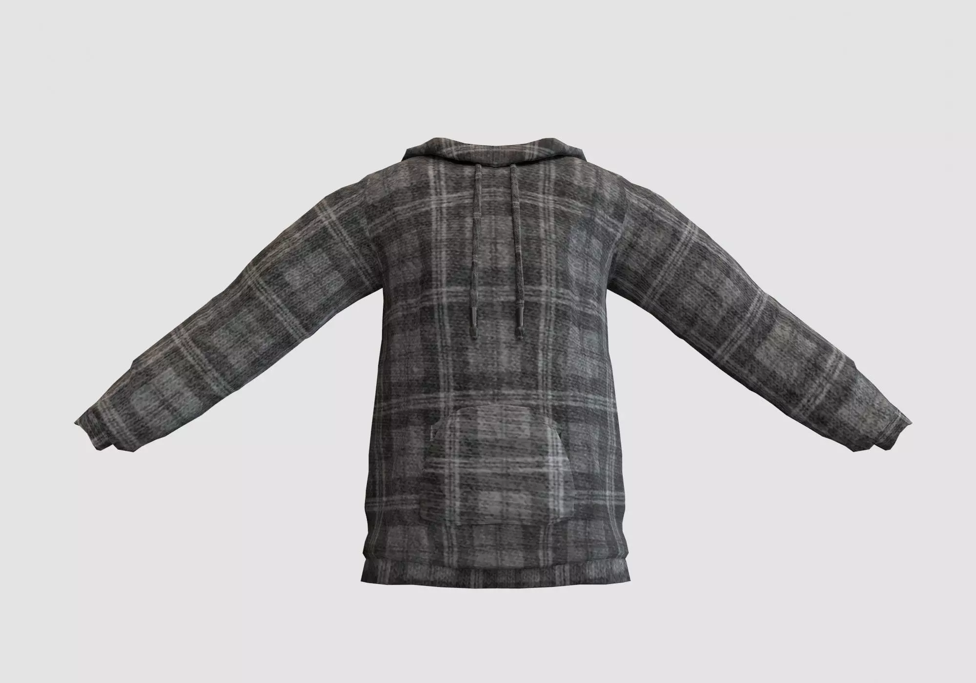 dark gray hoodie 3D model_0