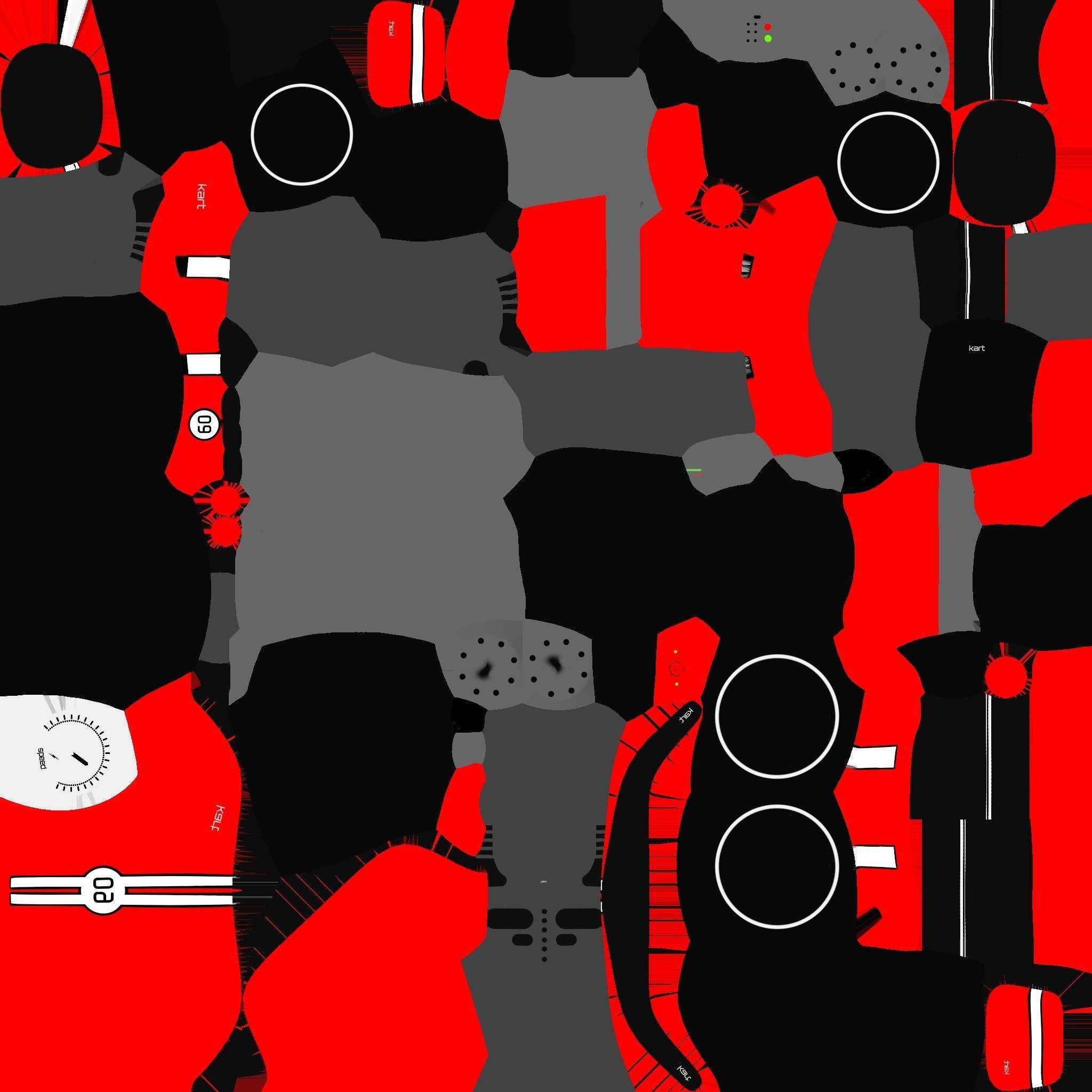 Cartoon Kart D01 Red - Vehicle Racing Design Low-poly 3D model_20