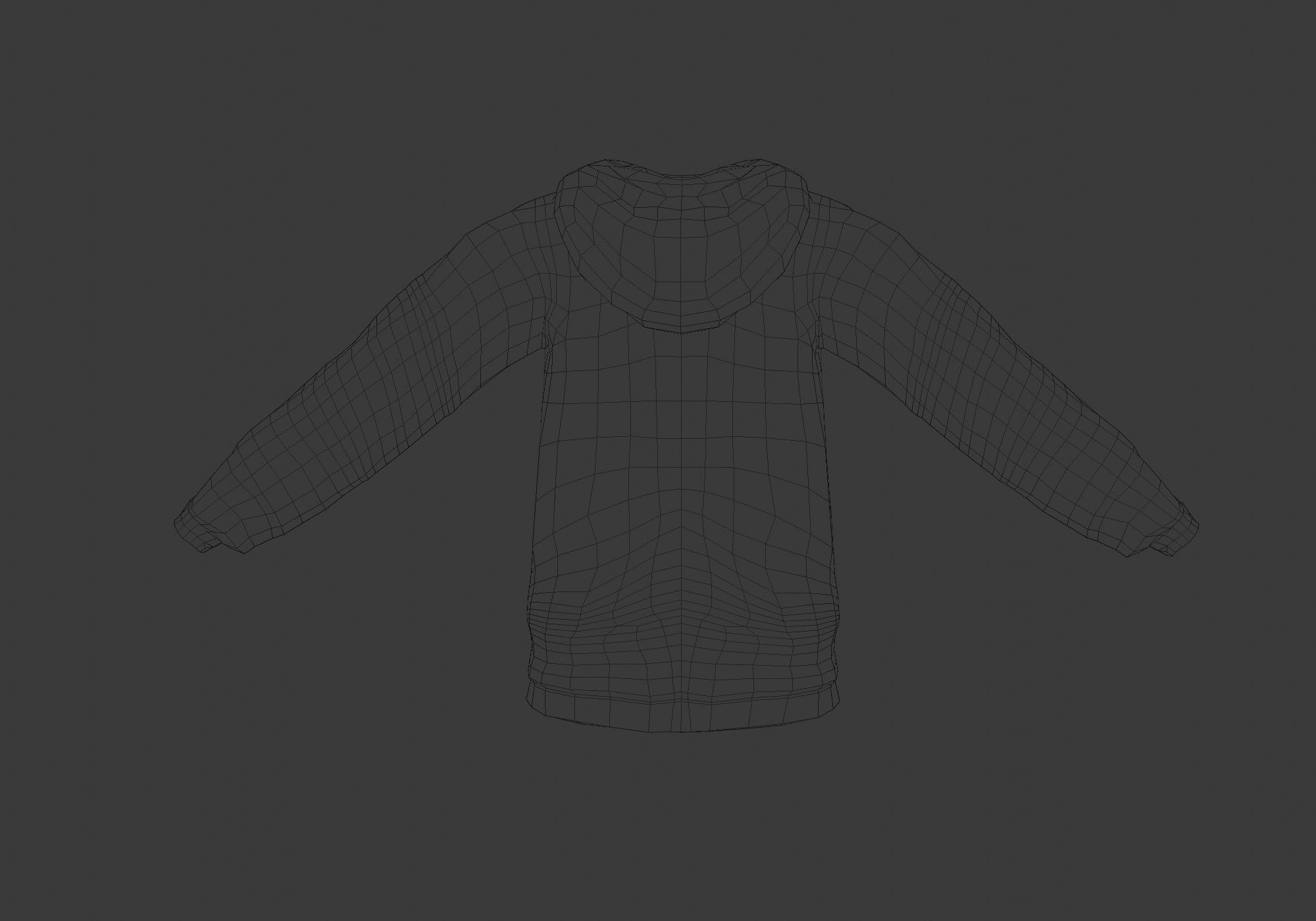 checkered gray hoodie 3D model_9