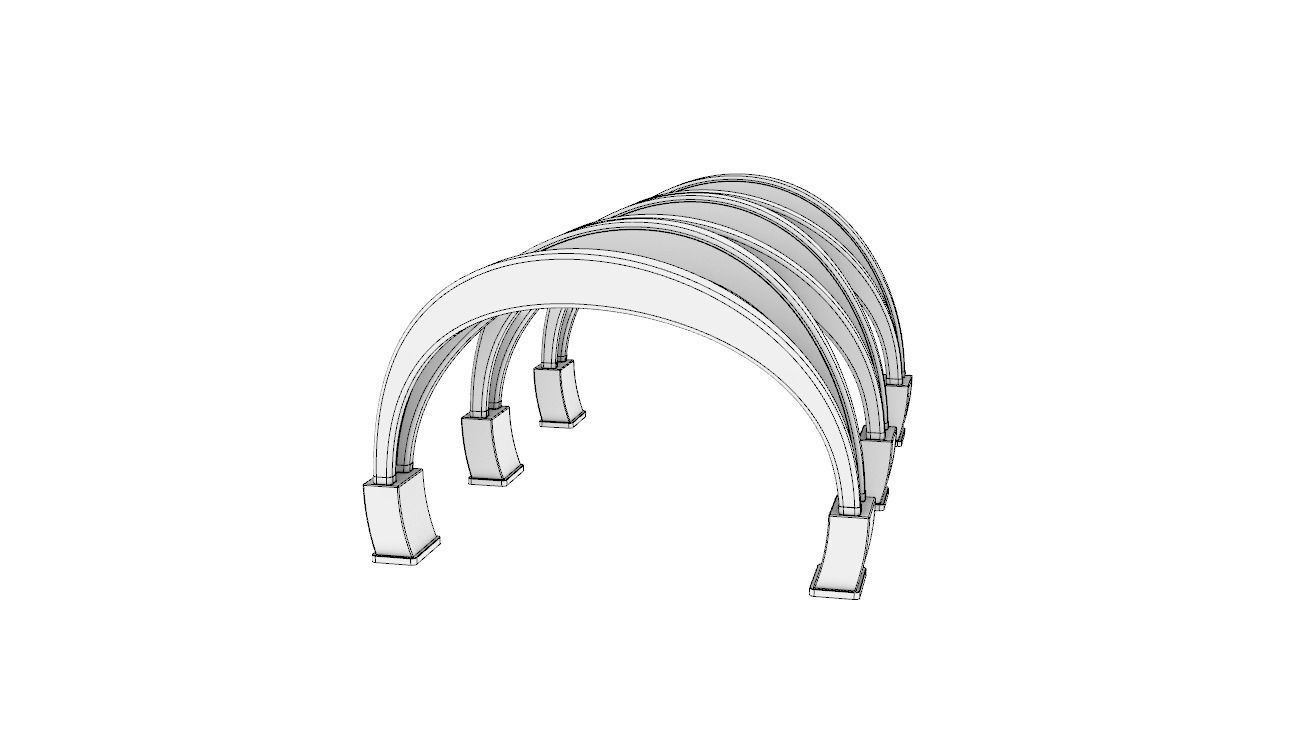 Shade Structure Architectural Stand Alone Structure 3D model_20