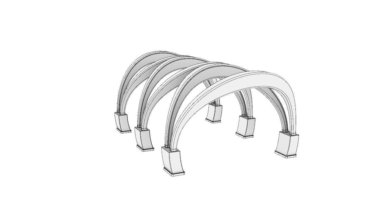Shade Structure Architectural Stand Alone Structure 3D model_18