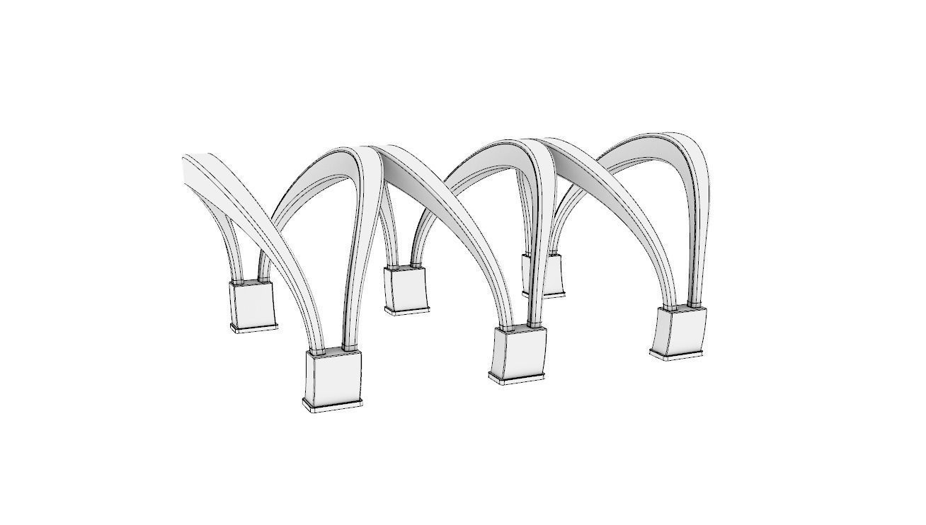 Shade Structure Architectural Stand Alone Structure 3D model_13