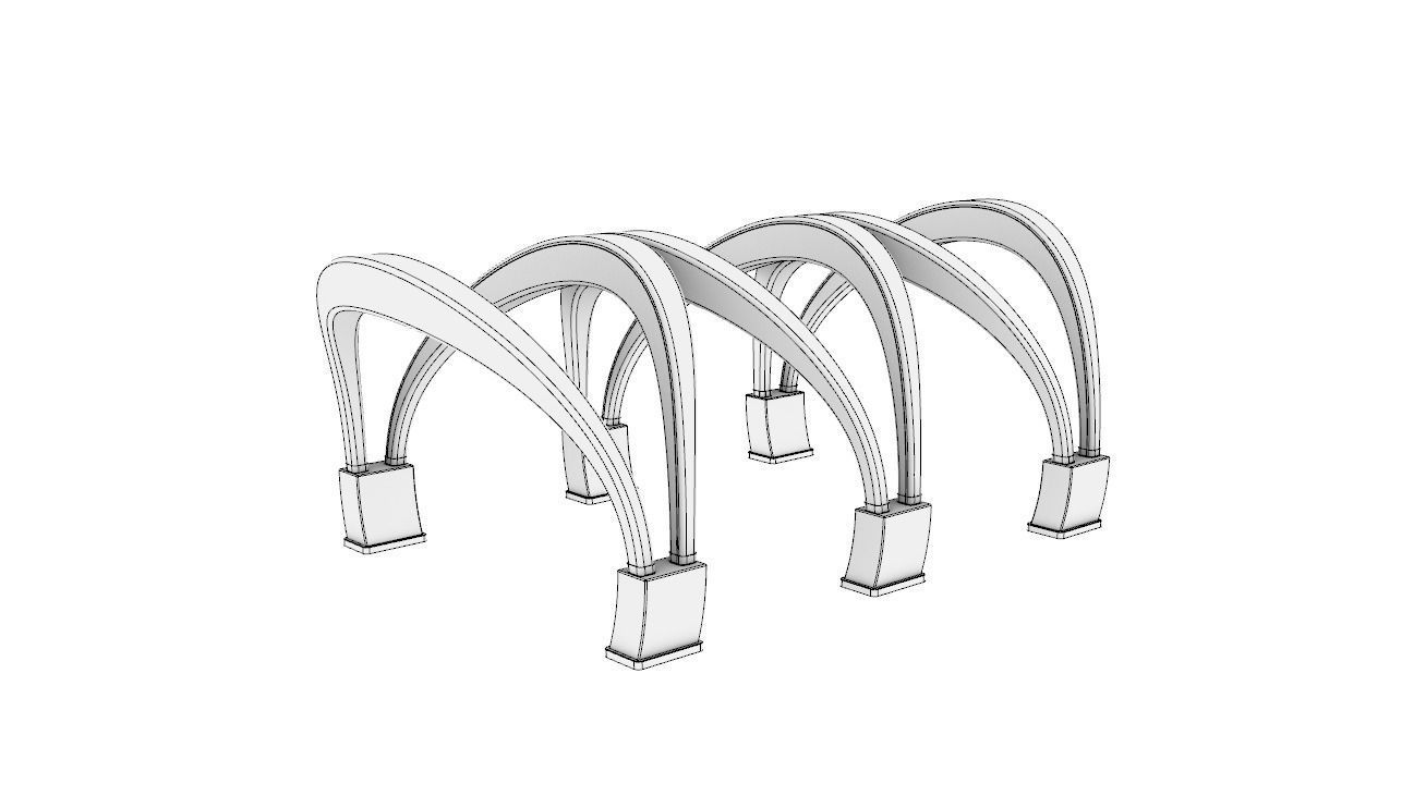 Shade Structure Architectural Stand Alone Structure 3D model_22