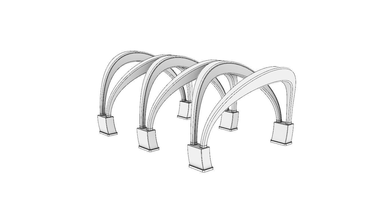 Shade Structure Architectural Stand Alone Structure 3D model_17