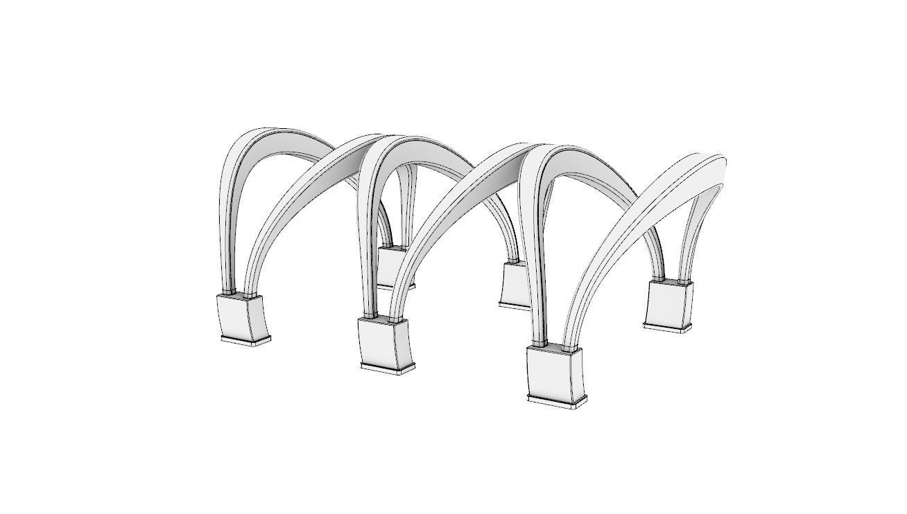 Shade Structure Architectural Stand Alone Structure 3D model_16