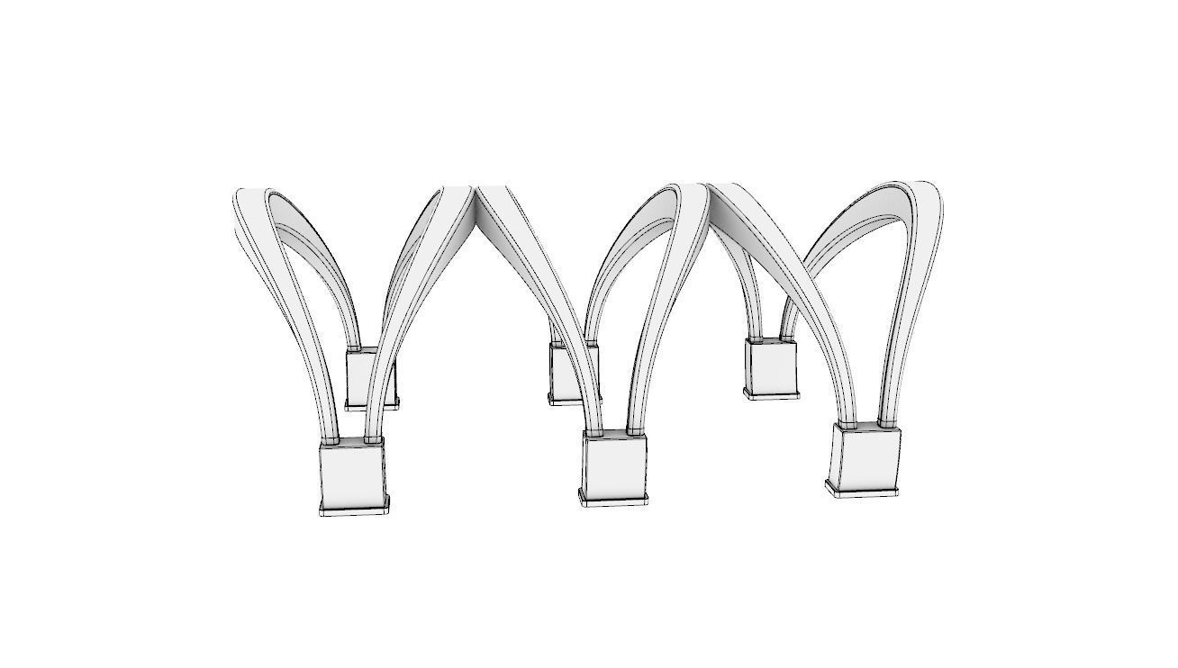 Shade Structure Architectural Stand Alone Structure 3D model_4