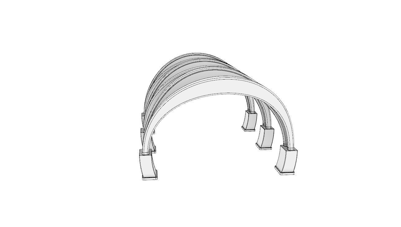 Shade Structure Architectural Stand Alone Structure 3D model_19