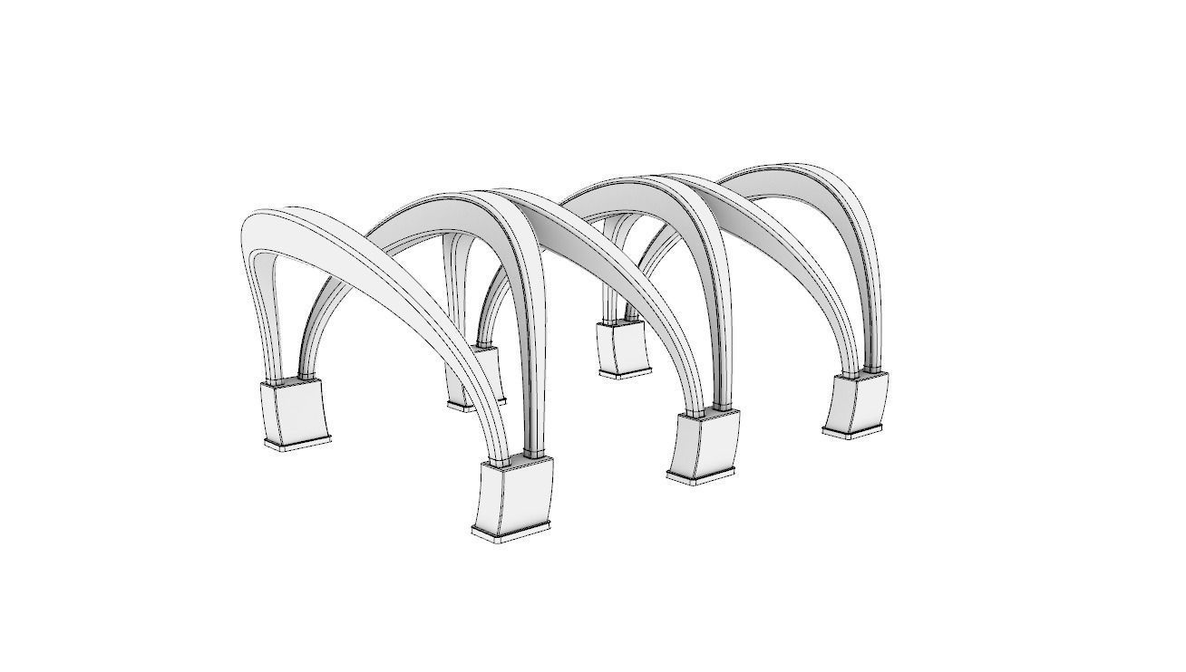 Shade Structure Architectural Stand Alone Structure 3D model_12