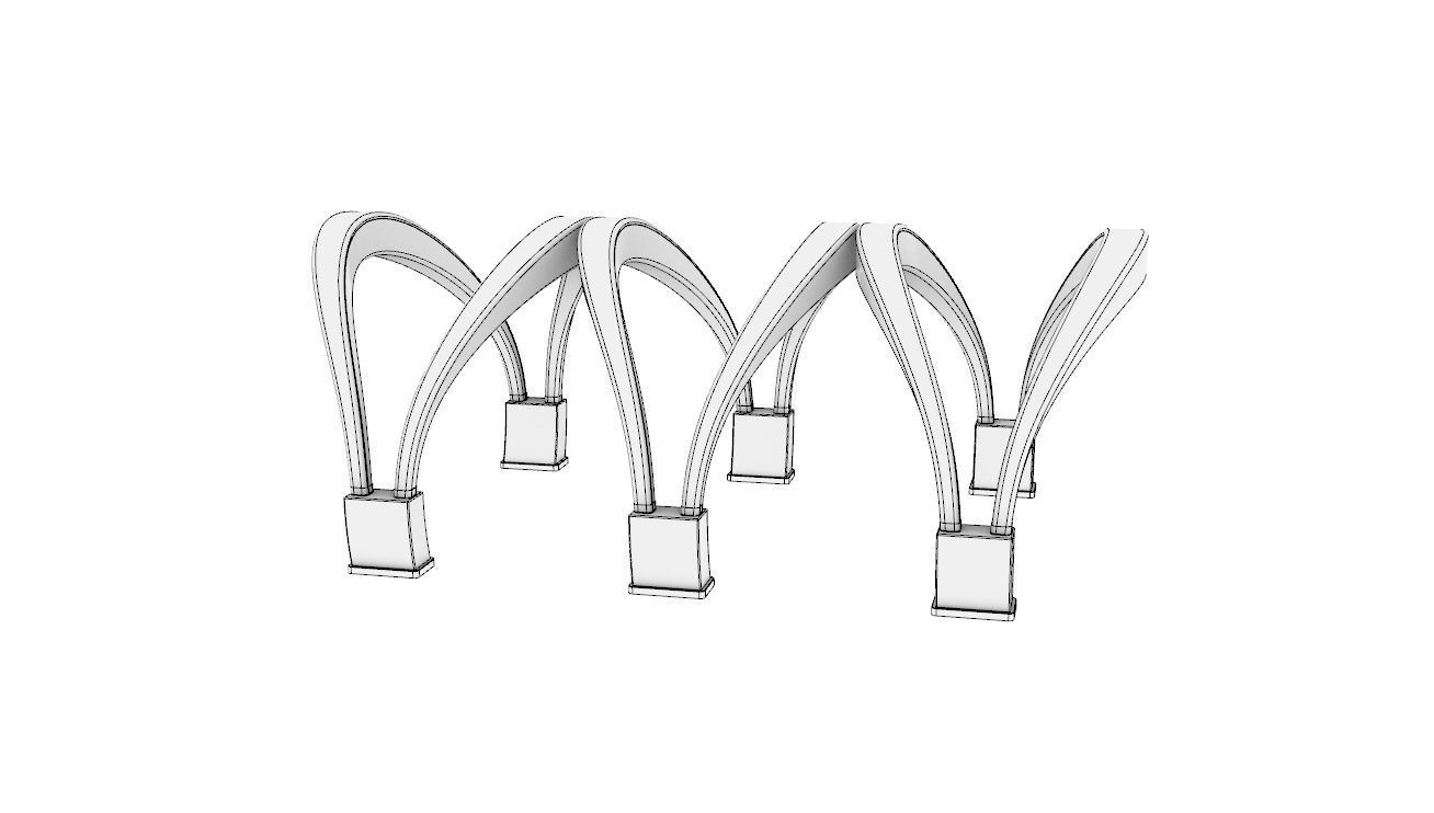 Shade Structure Architectural Stand Alone Structure 3D model_15