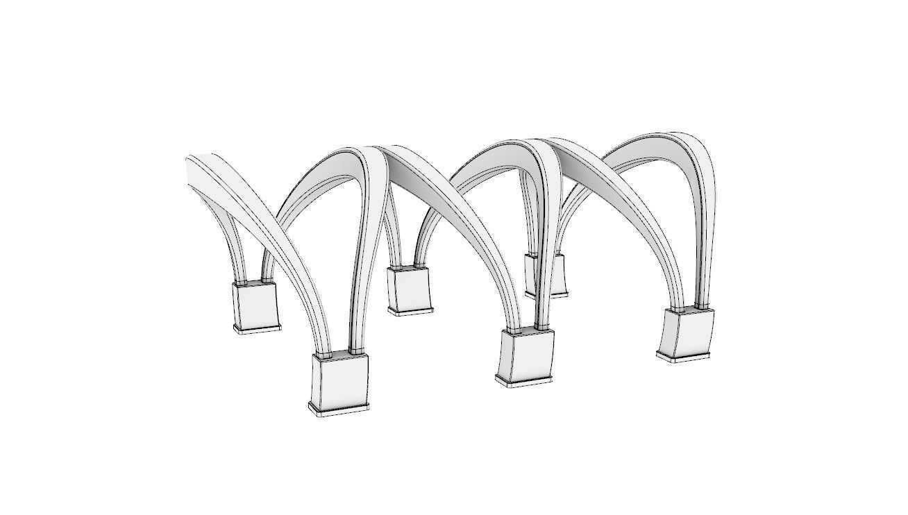 Shade Structure Architectural Stand Alone Structure 3D model_3