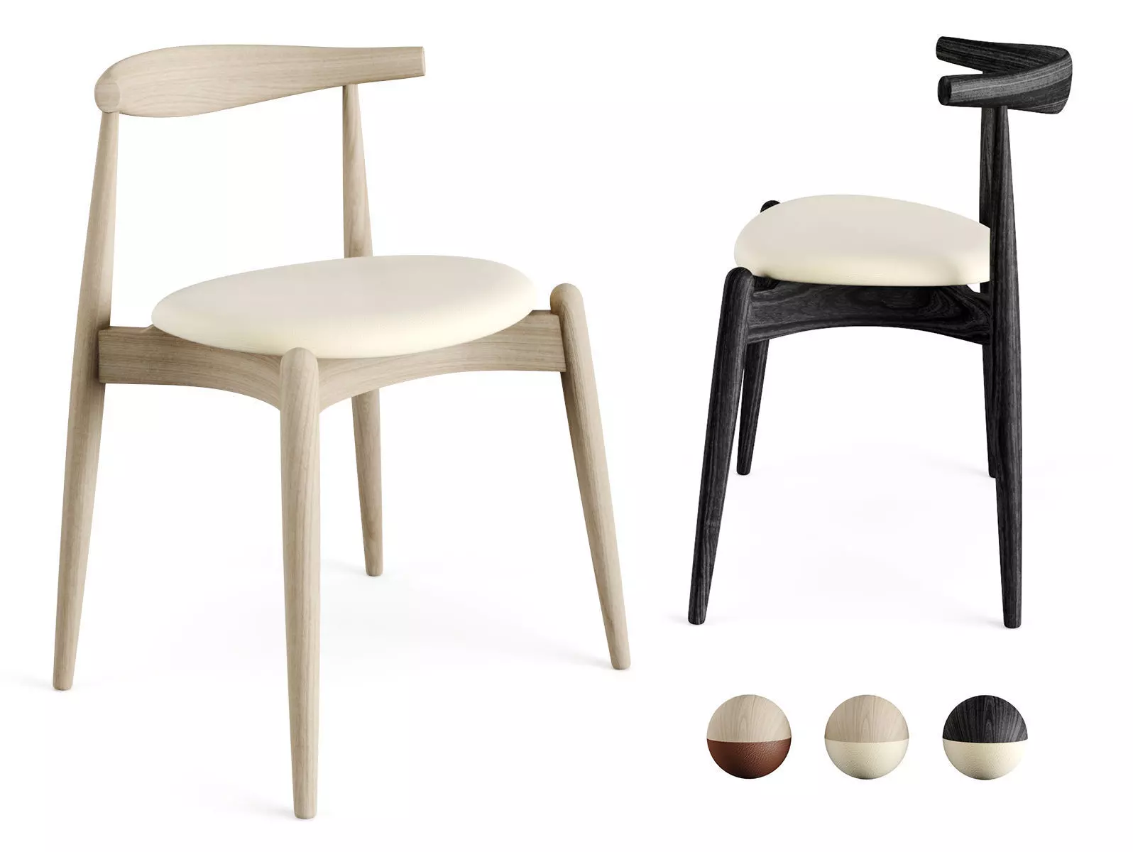 CH20 chair by Carl Hansen 3D model