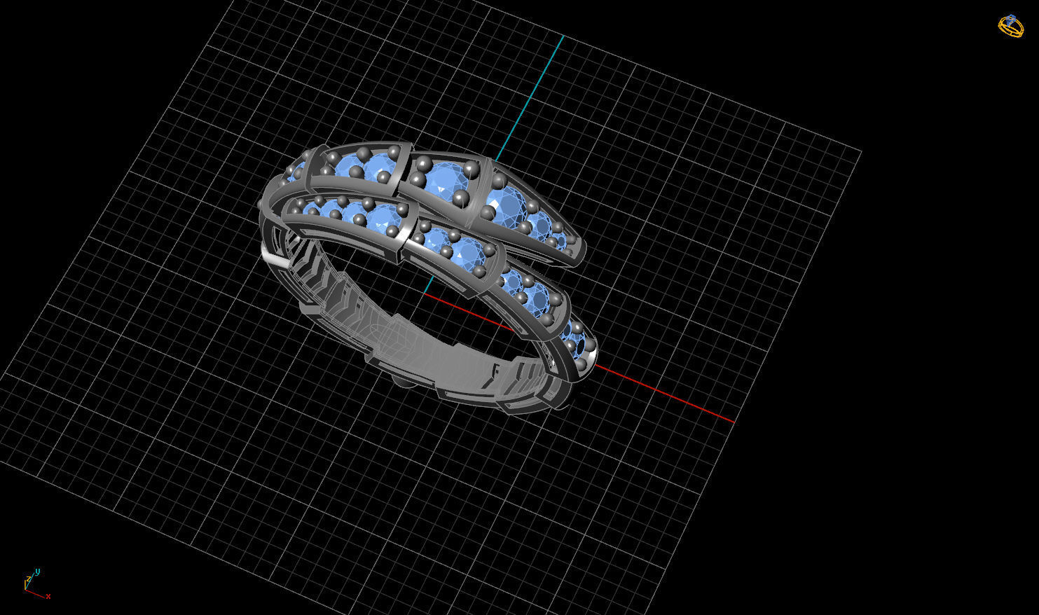 Tried Fusion Snake Ring 3D print model_2