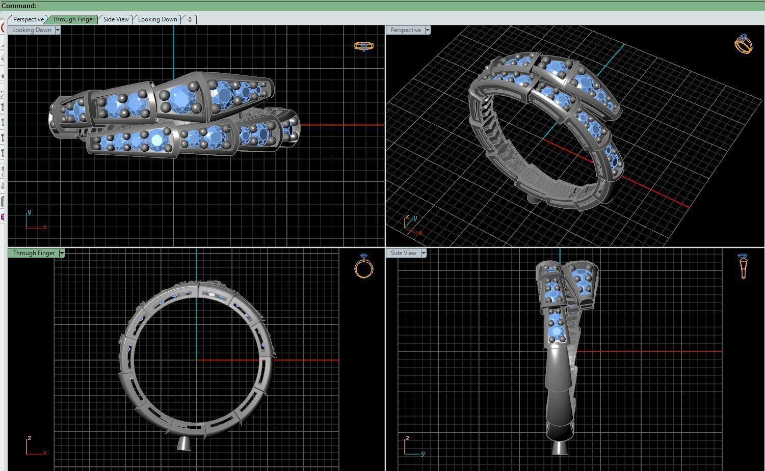 Tried Fusion Snake Ring 3D print model_4