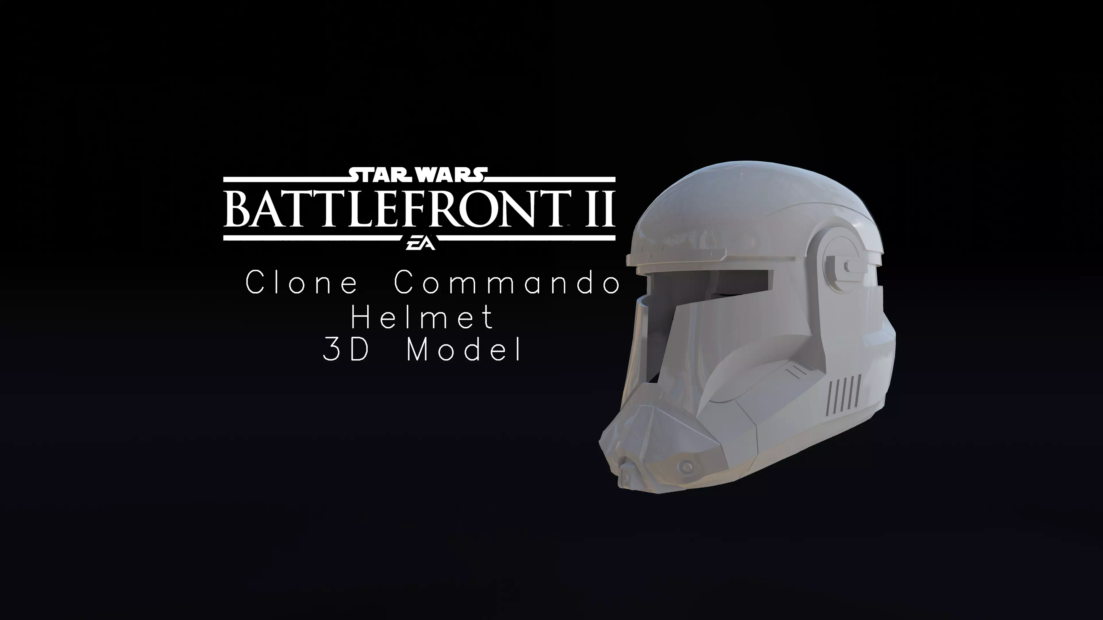 Star Wars Battlefront 2 Clone Commando Helmet 3D Model 3D print model_0