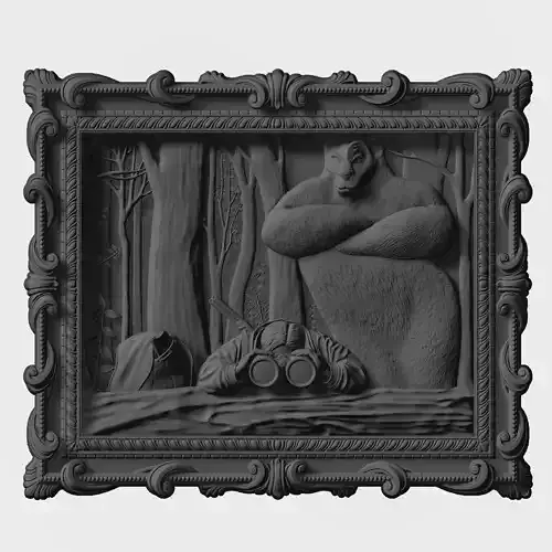 BEAR HUNTER RELIEF 3D model