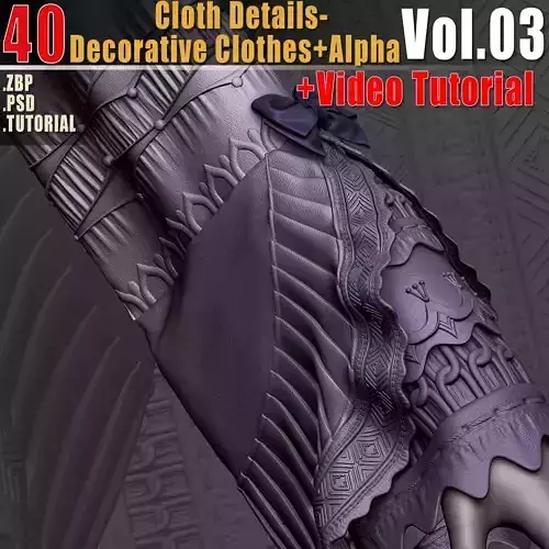 40 Cloth Details Decorative Clothes Alpha Vol03  Video Tutorial