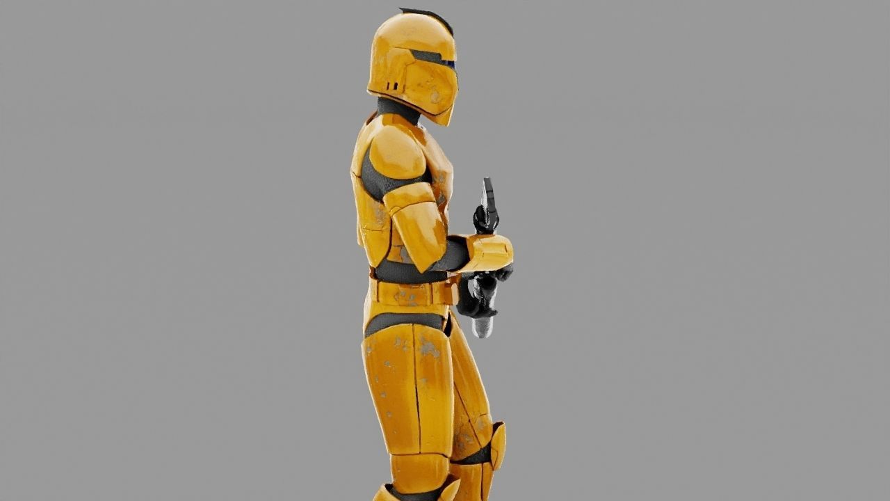 Clone Trooper rigged character 3D model_15
