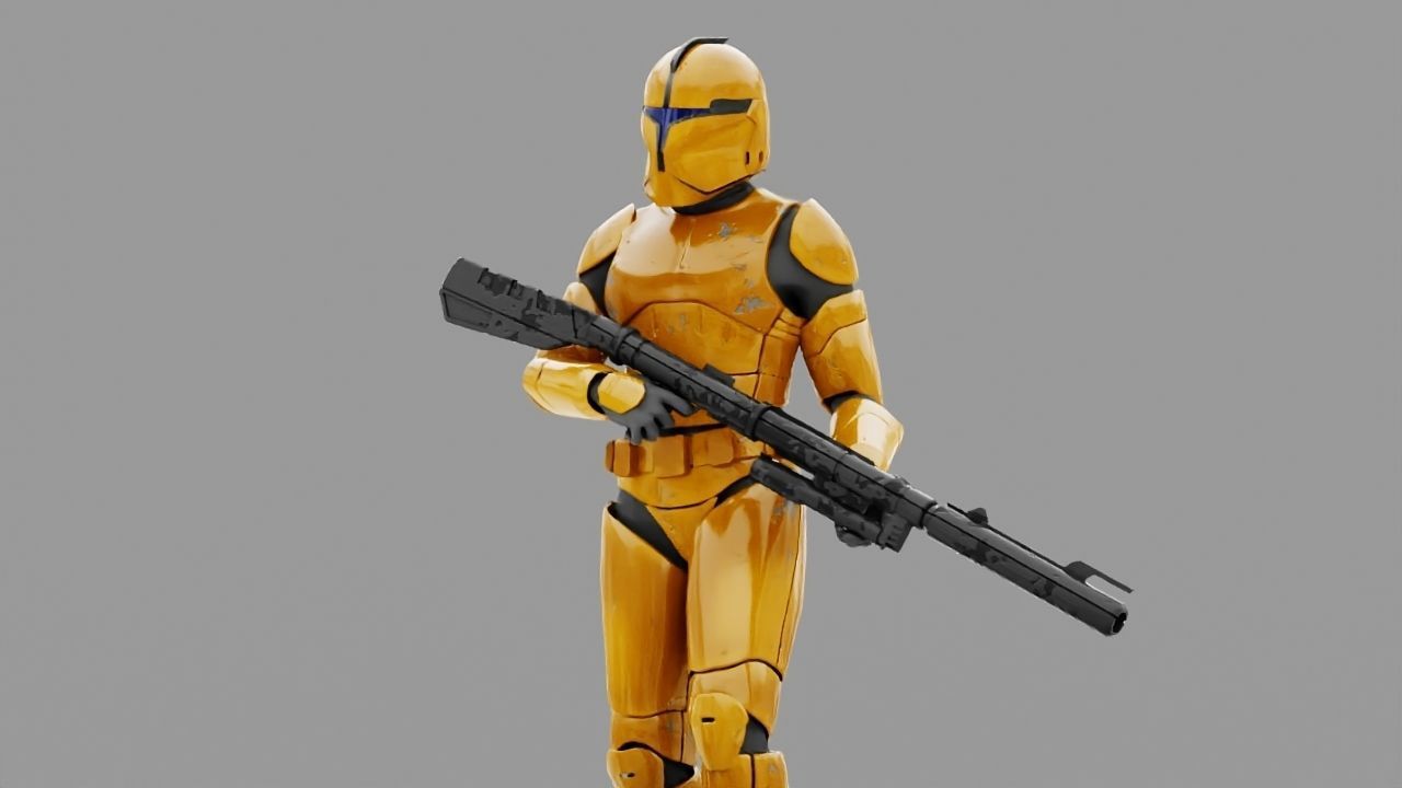 Clone Trooper rigged character 3D model_5