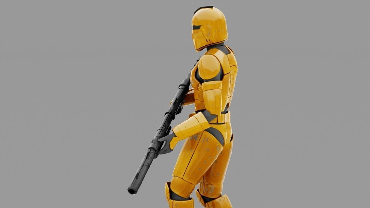 Clone Trooper rigged character 3D model_9