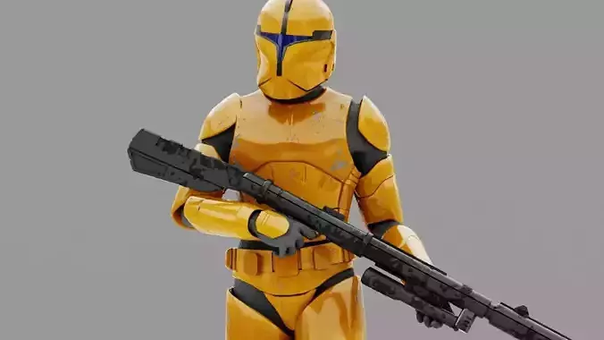 Clone Trooper   rigged character 3D model
