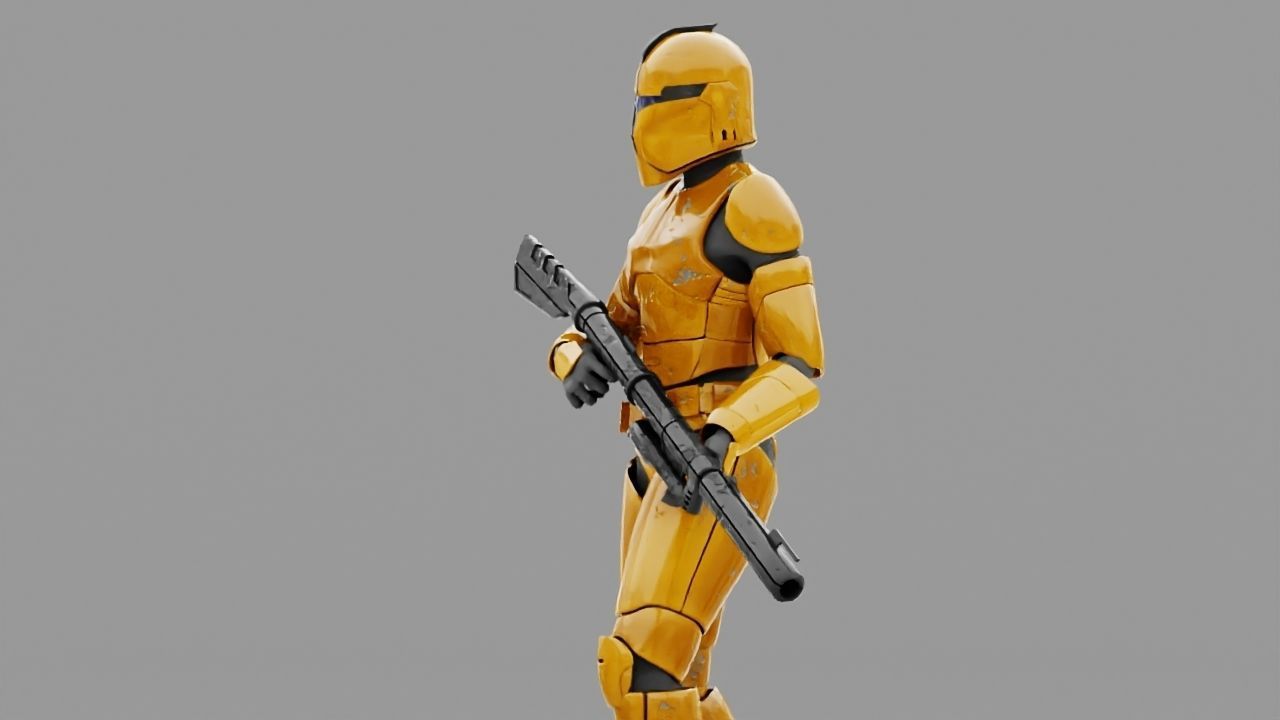 Clone Trooper rigged character 3D model_7