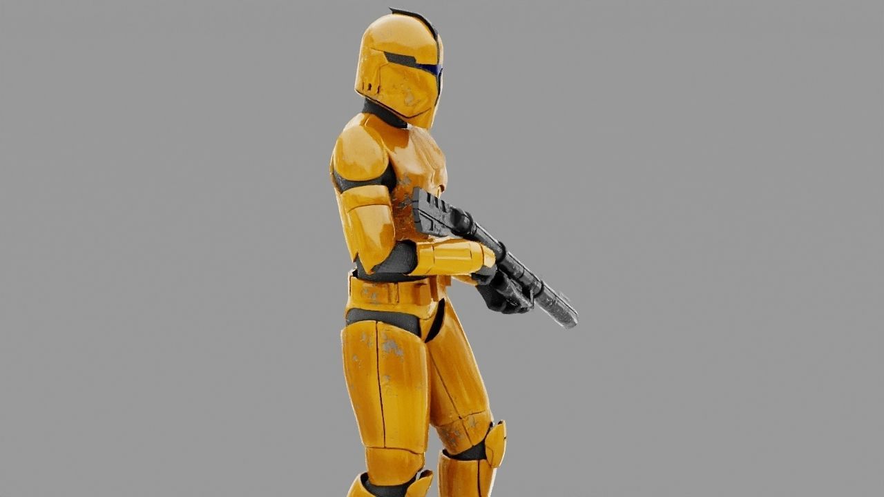 Clone Trooper rigged character 3D model_16