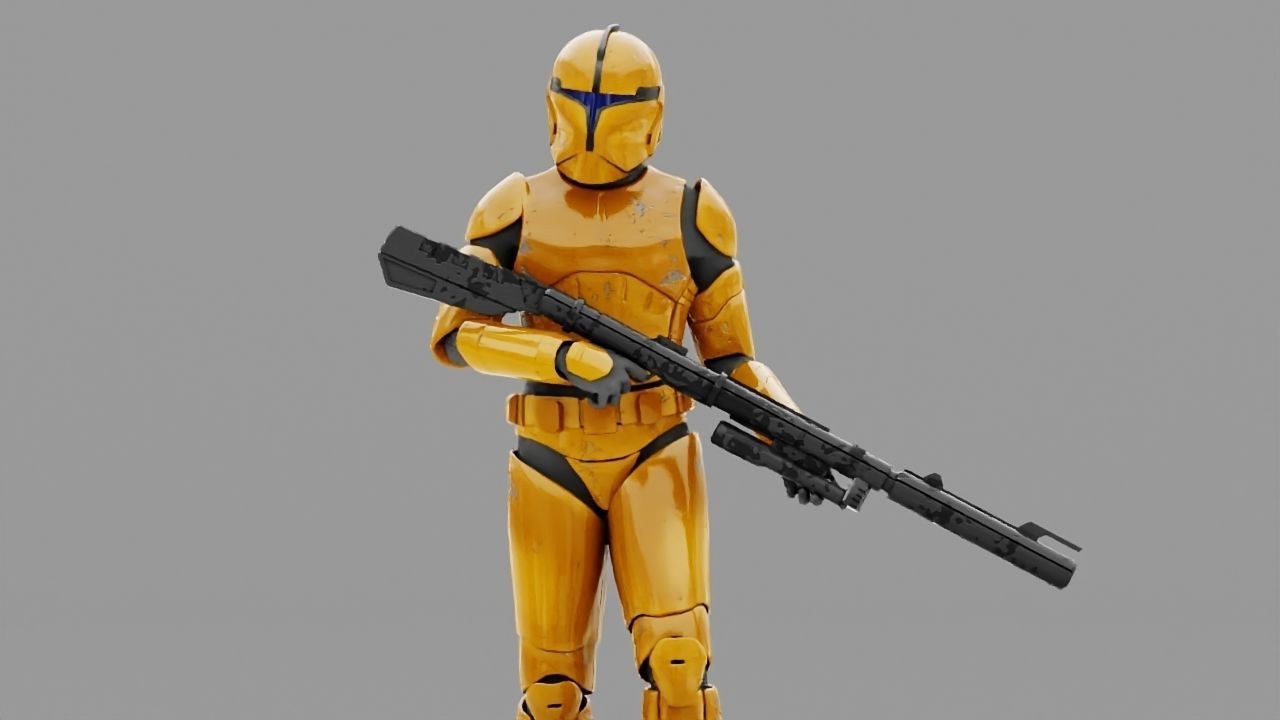 Clone Trooper rigged character 3D model_1