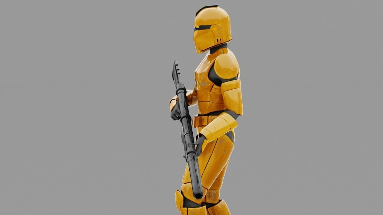 Clone Trooper rigged character 3D model_8