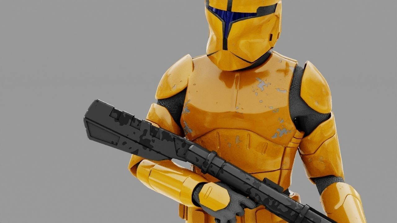 Clone Trooper rigged character 3D model_23