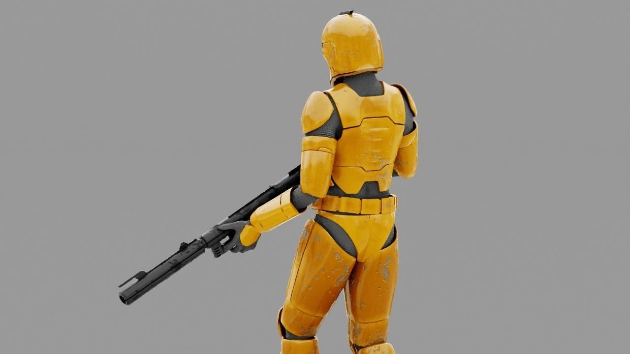 Clone Trooper rigged character 3D model_11