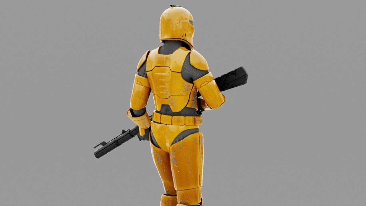 Clone Trooper rigged character 3D model_13