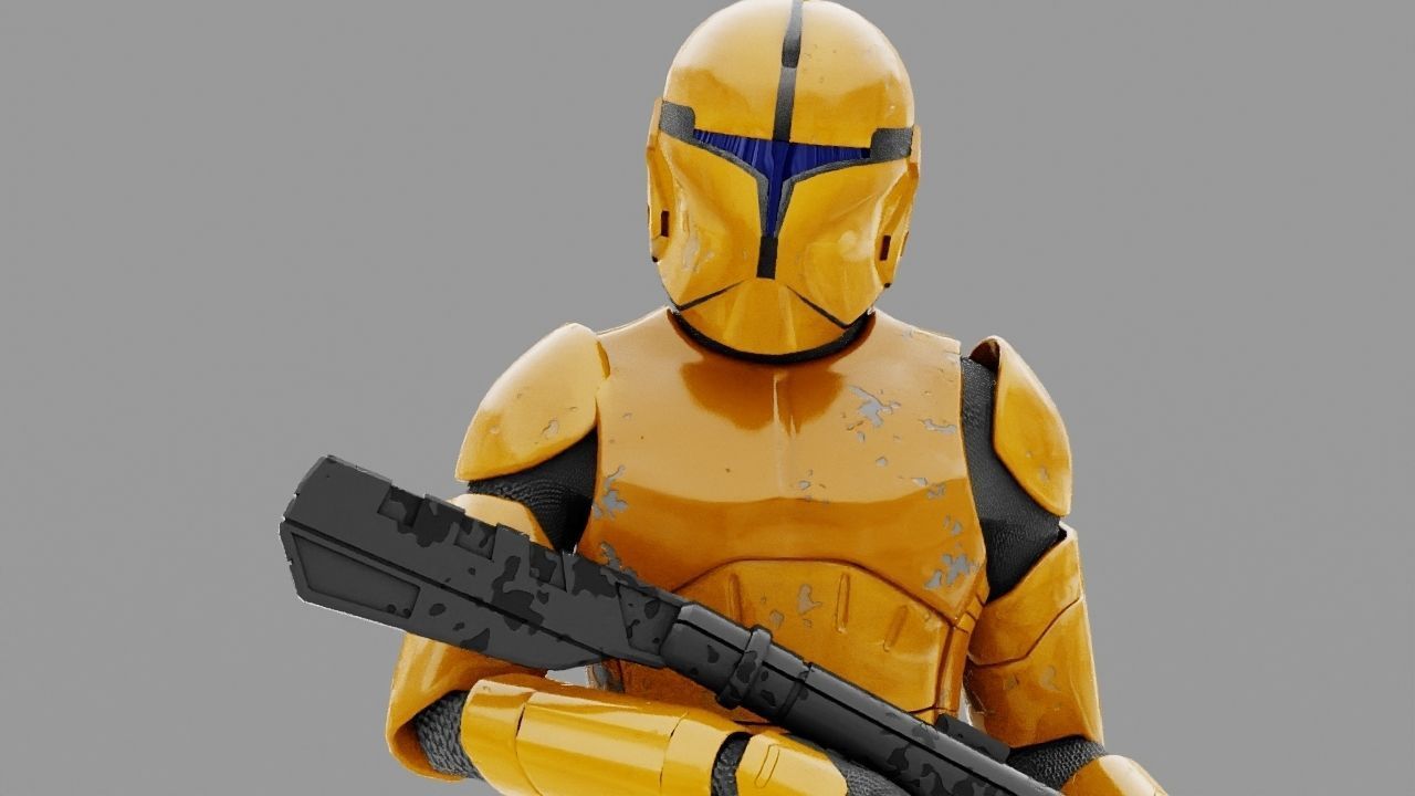 Clone Trooper rigged character 3D model_24