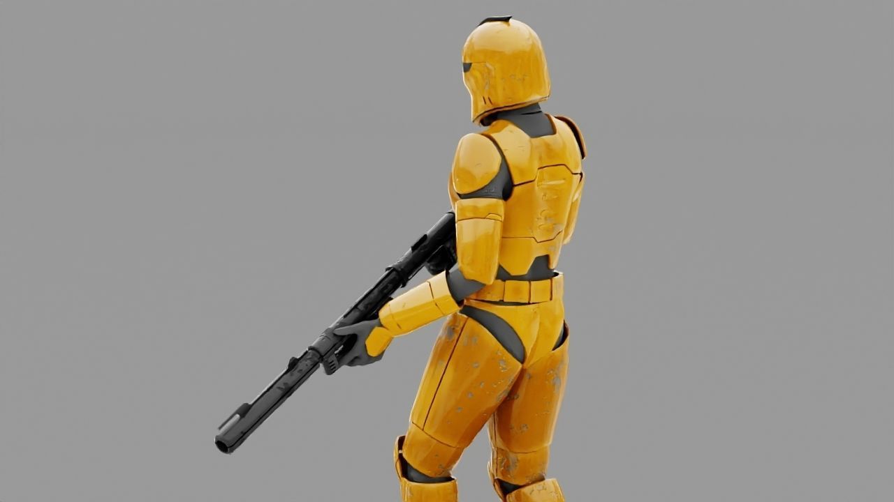 Clone Trooper rigged character 3D model_10