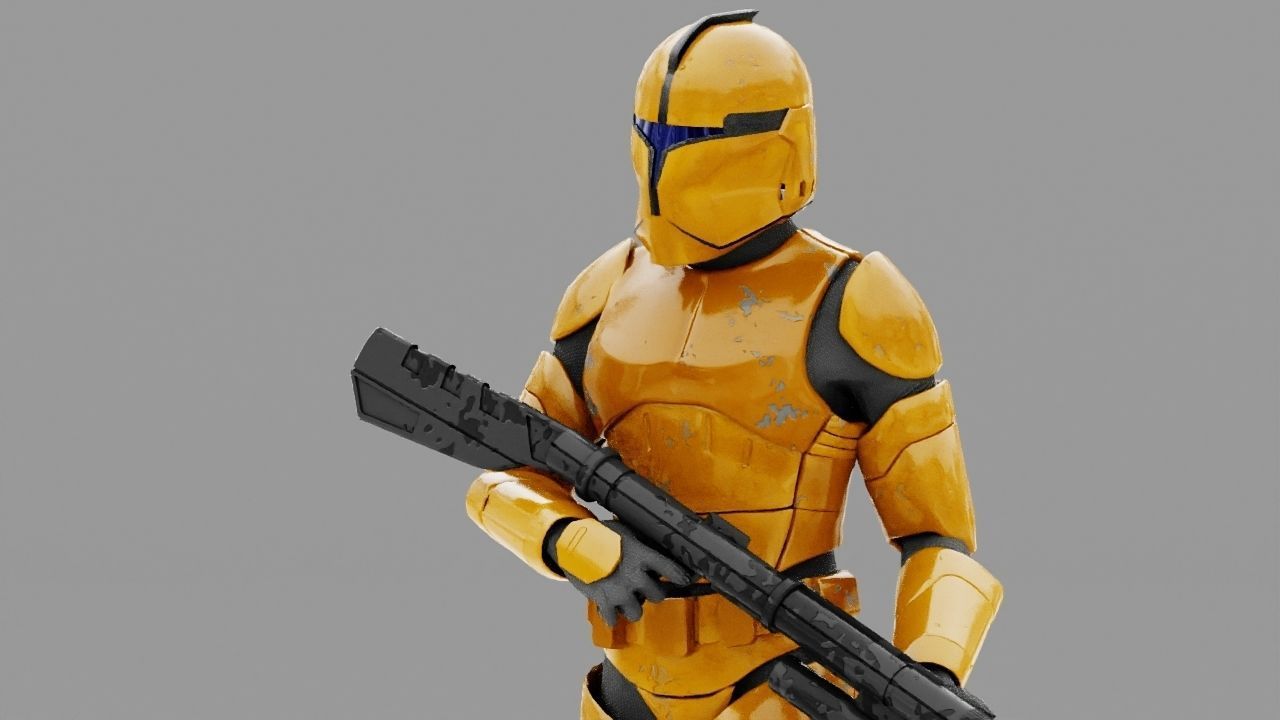 Clone Trooper rigged character 3D model_25