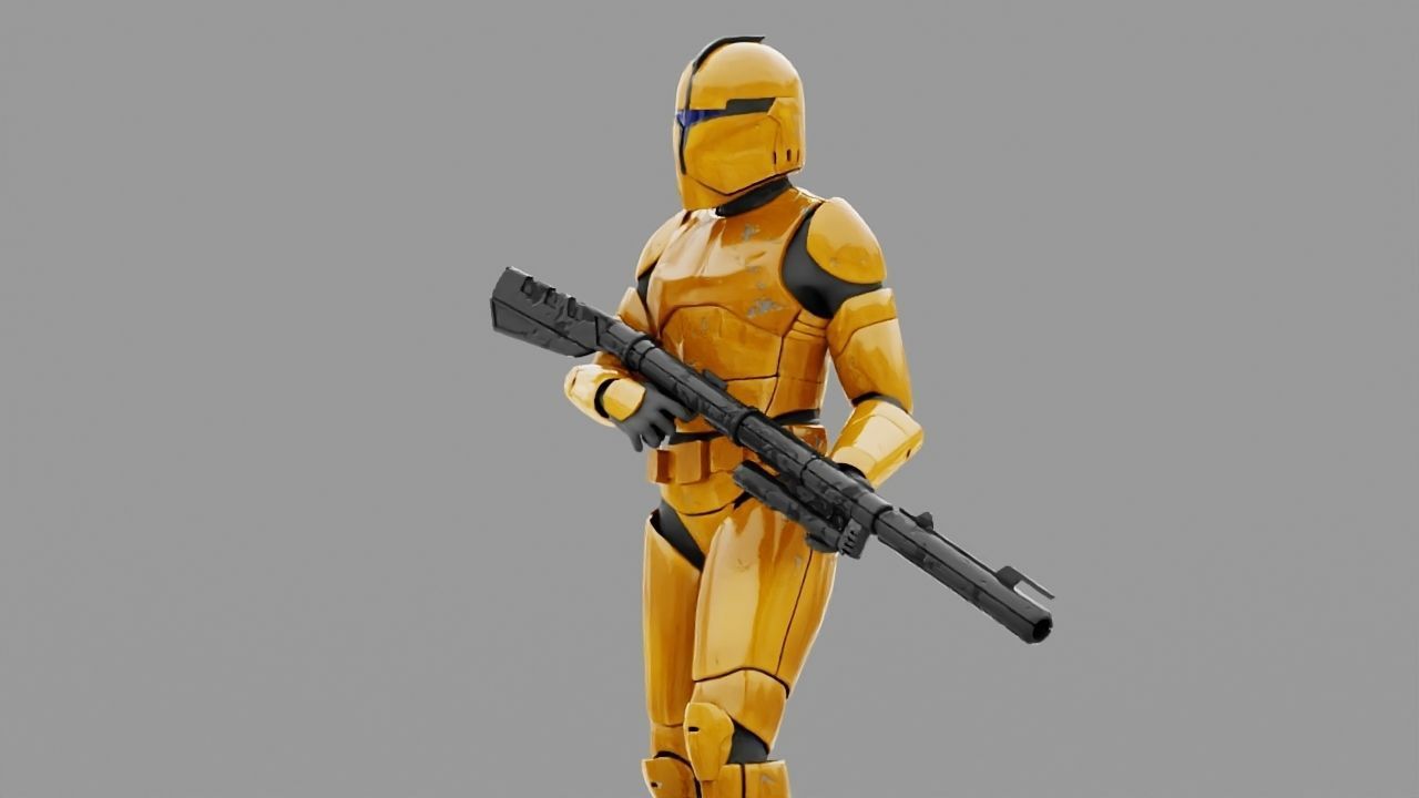Clone Trooper rigged character 3D model_6