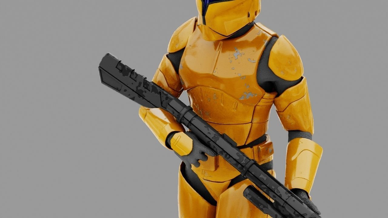 Clone Trooper rigged character 3D model_22