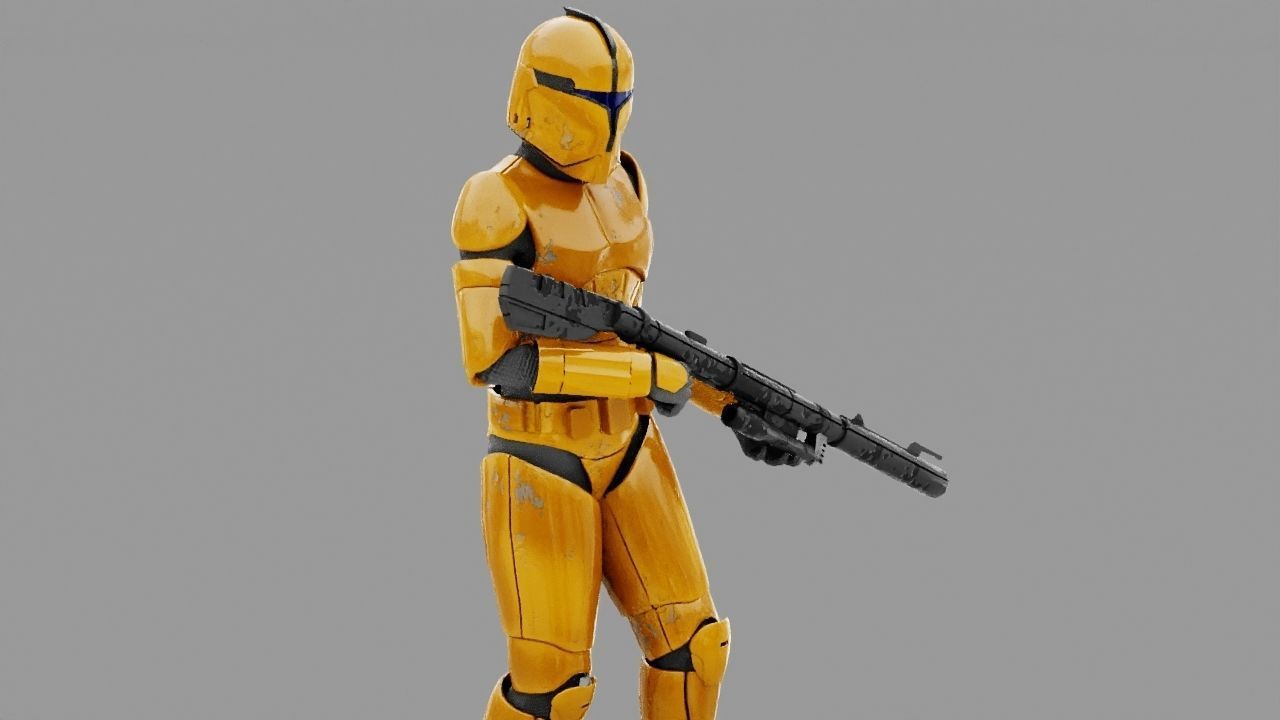 Clone Trooper rigged character 3D model_14