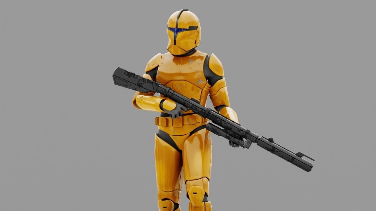 Clone Trooper rigged character 3D model_4