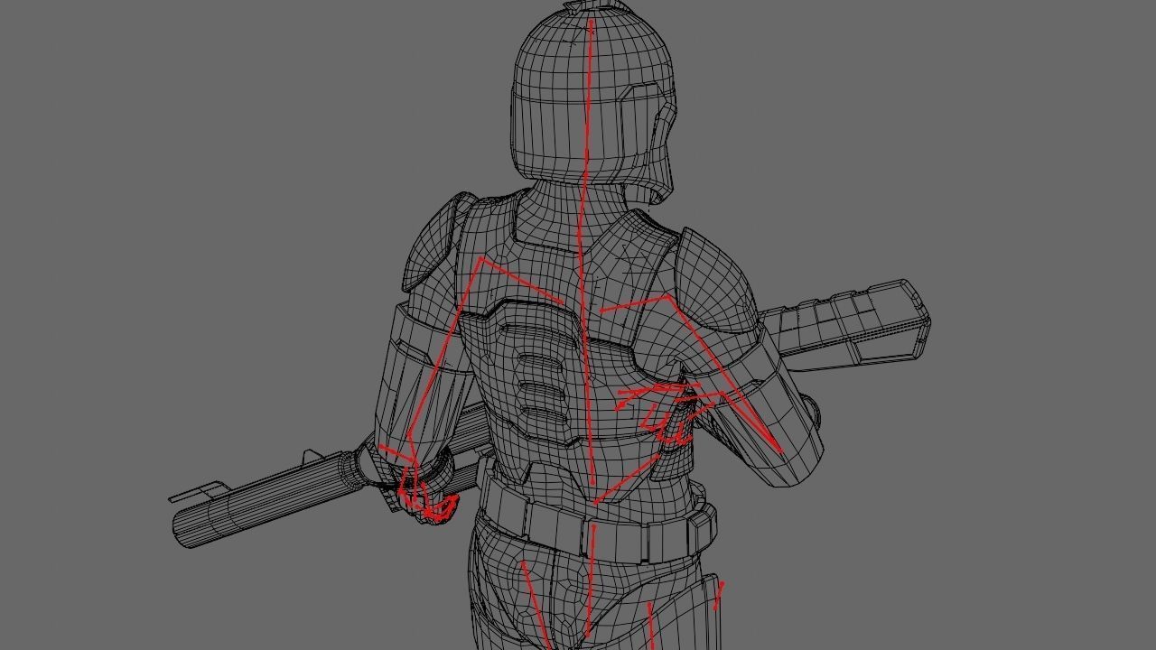 Clone Trooper rigged character 3D model_38