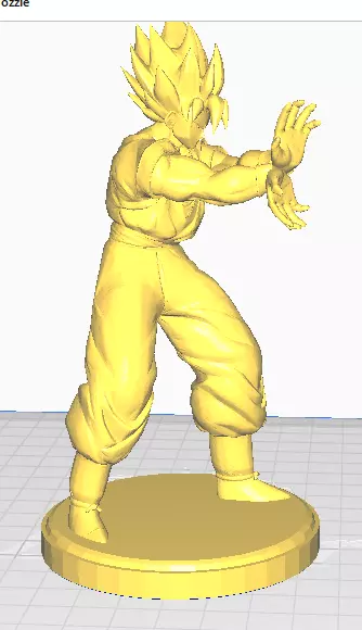Goku SSJ 3D print model_0