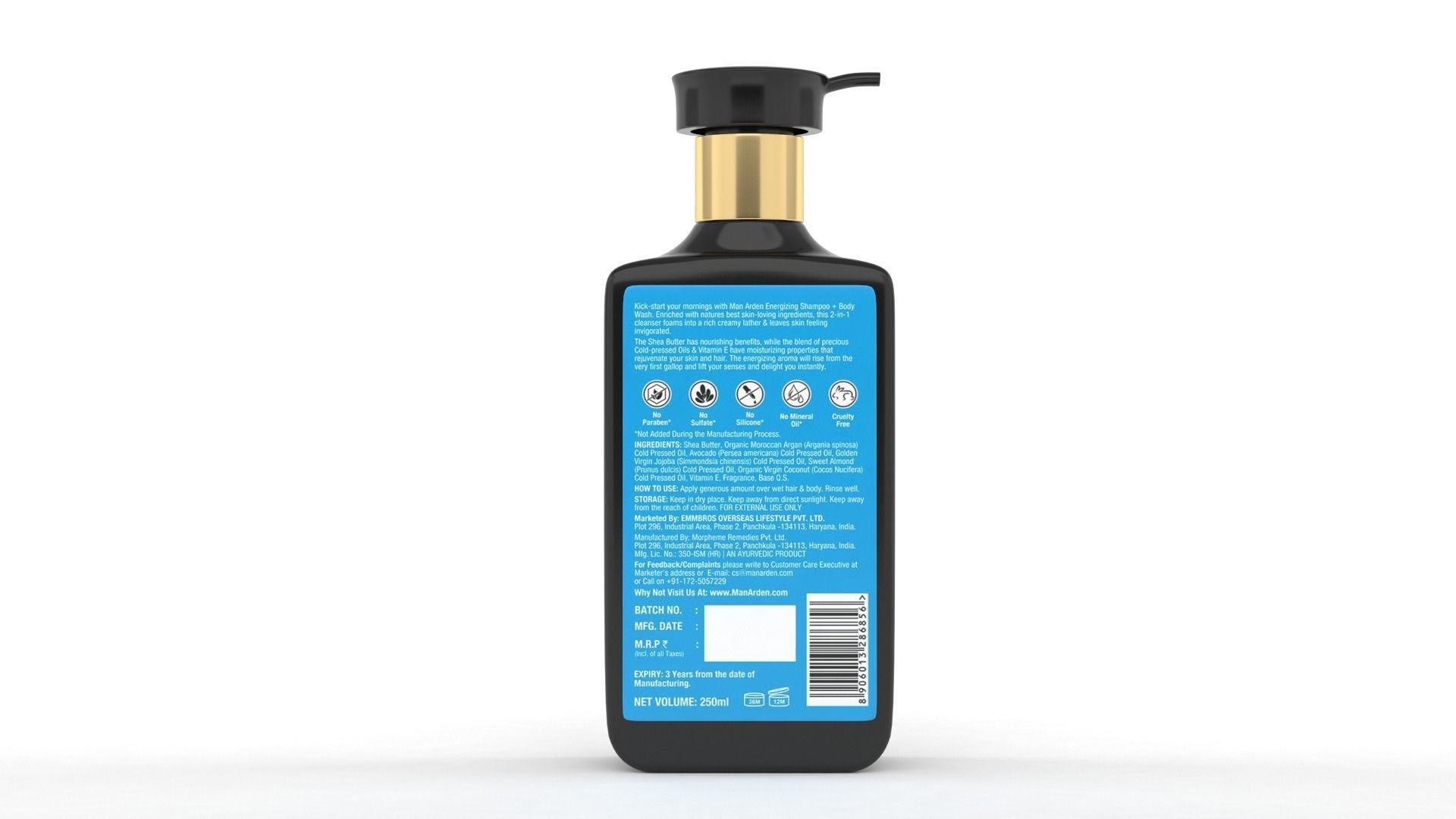 Man Arden Shampoo 3D model_2