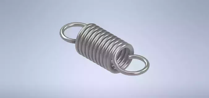 Spring 3D model metal 3D model