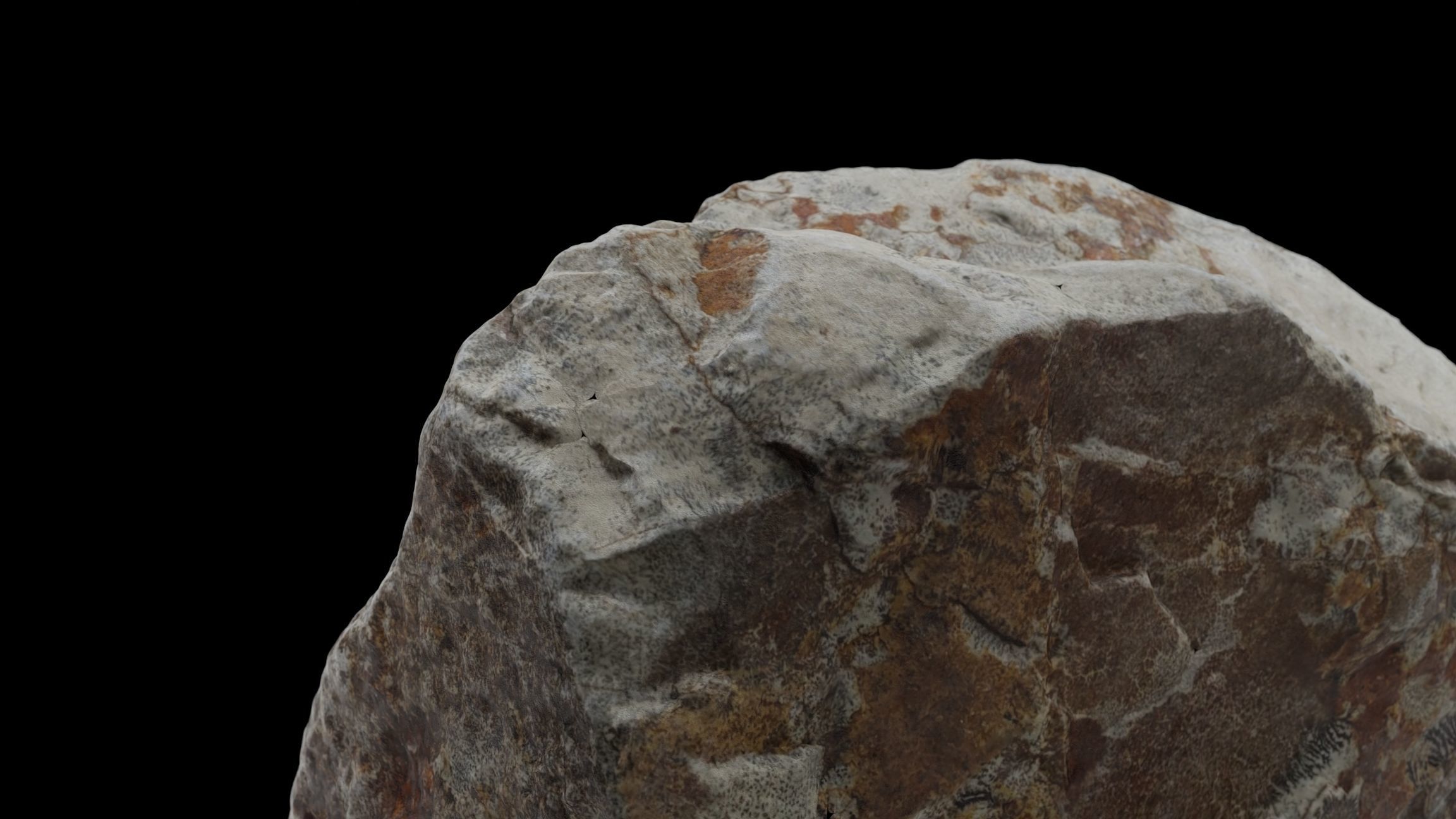 High Poly Scanned Rock 01 3D model_2