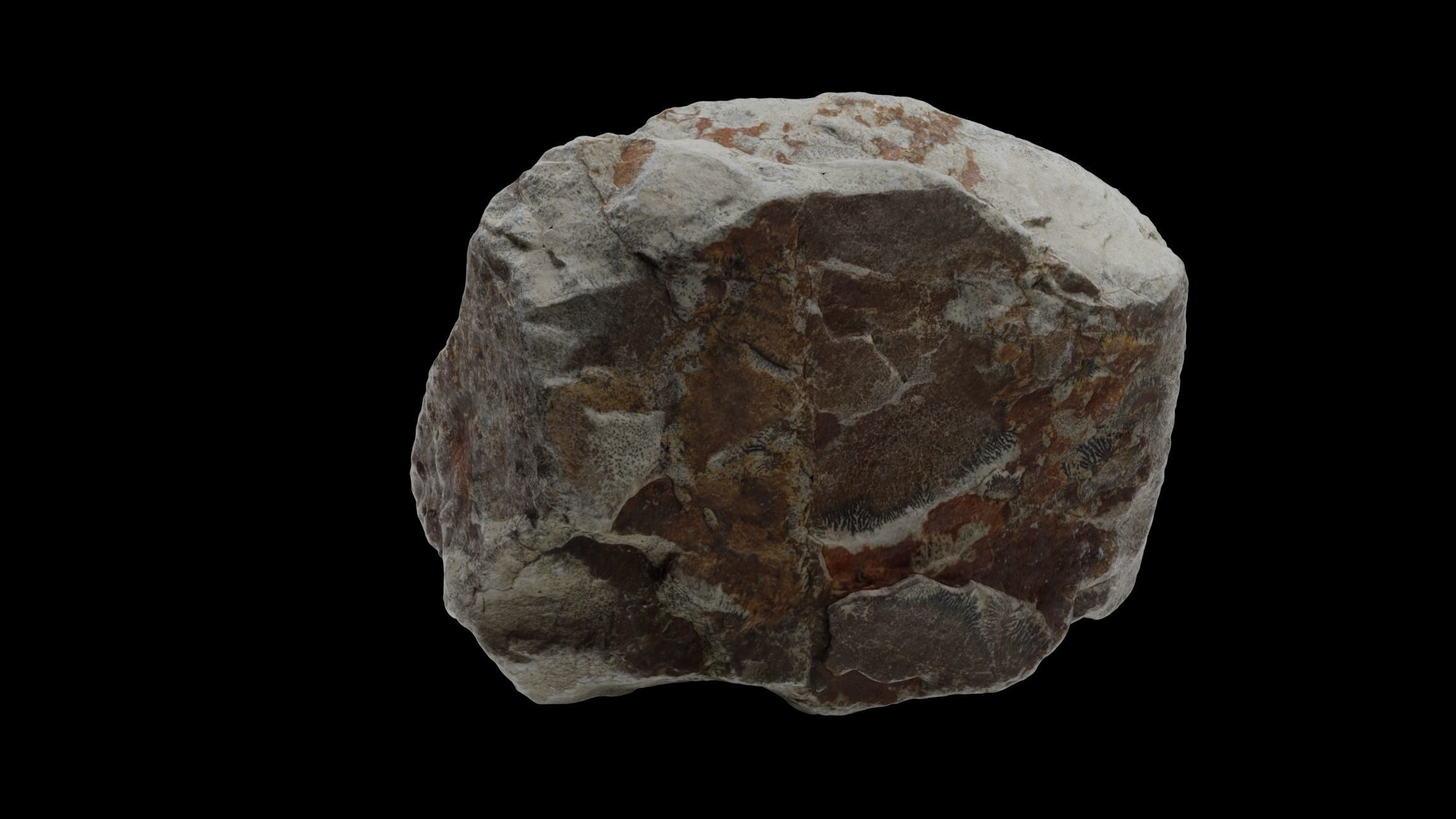 High Poly Scanned Rock 01 3D model_4