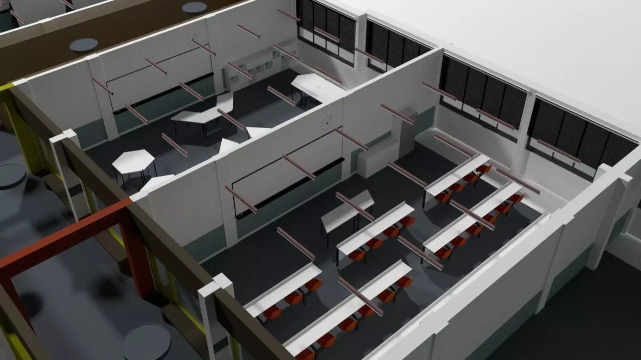 School classrooms 3D model